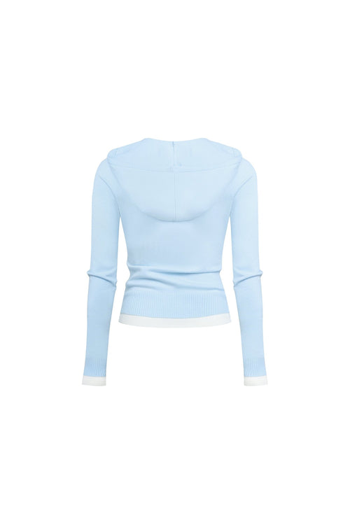 Light Blue Faux Two-piece Cardigan - ANN ANDELMAN