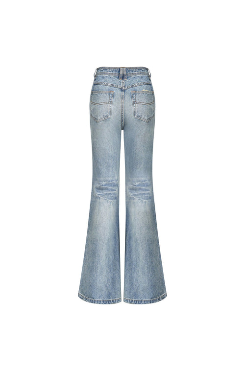 Light Blue Flared Jeans - ANN ANDELMAN