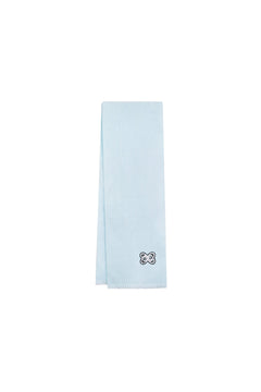 Light Blue Ski Series Knitted Scarf - ANN ANDELMAN