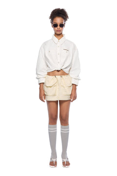 Light Yellow Deconstructed Skorts - ANN ANDELMAN