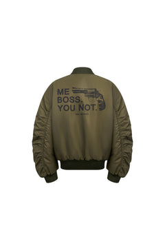Military Green Bomber Jacket - ANN ANDELMAN