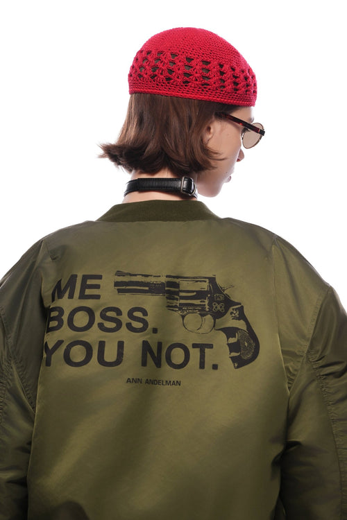 Military Green Bomber Jacket - ANN ANDELMAN