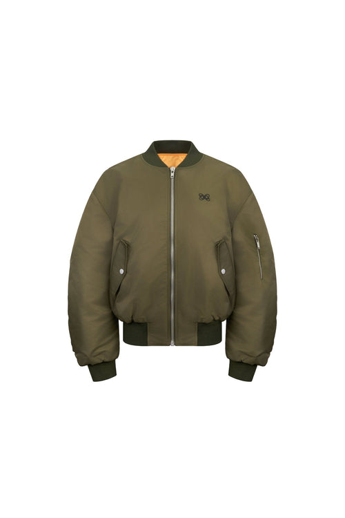Military Green Bomber Jacket - ANN ANDELMAN