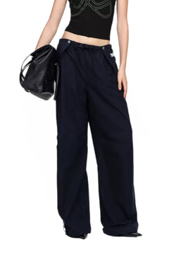 Navy Blue Casual Balloon Pants - ANN ANDELMAN