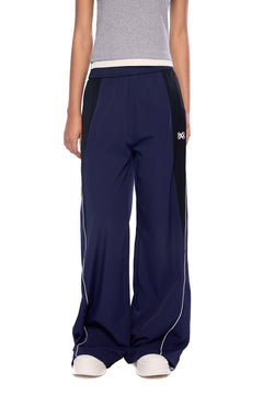 Navy Blue Colorblock Pants - ANN ANDELMAN