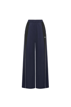 Navy Blue Colorblock Pants - ANN ANDELMAN