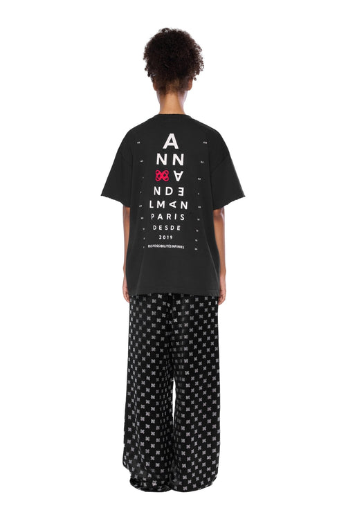 Navy Blue Eye Chart T-Shirt - ANN ANDELMAN