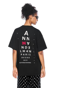 Navy Blue Eye Chart T-Shirt - ANN ANDELMAN