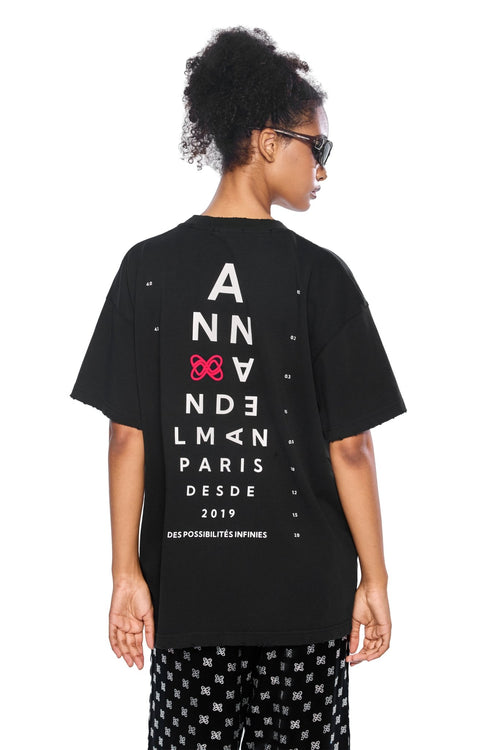 Navy Blue Eye Chart T-Shirt - ANN ANDELMAN