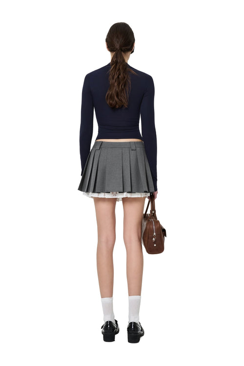 Navy Blue Lace Vest Top - ANN ANDELMAN