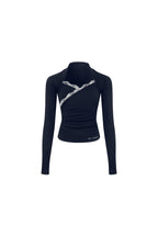 Navy Blue Lace Vest Top - ANN ANDELMAN