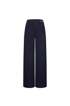 Navy Blue Low - rise Trousers - ANN ANDELMAN