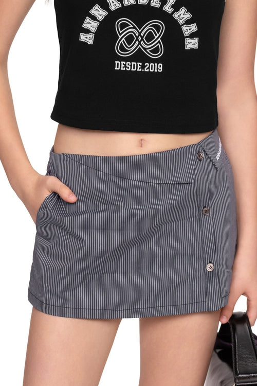 Navy Deconstructed Double - Layer Shorts - ANN ANDELMAN