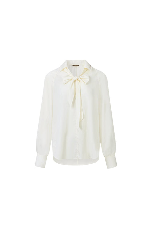 Off-white Detachable Ribbon Pullover Shirt - ANN ANDELMAN