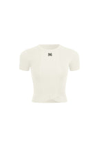 Off - white Fitted Knit Top - ANN ANDELMAN