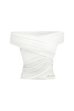 Off - white Layered Off - shoulder Top - ANN ANDELMAN