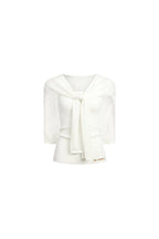Off-white Woolen Overlay Acetate Camisole Two-piece Set - ANN ANDELMAN