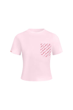 Pink 520 Pocket Embroidered T-shirt - ANN ANDELMAN