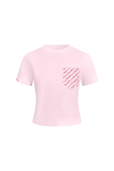 Pink 520 Pocket Embroidered T-shirt - ANN ANDELMAN
