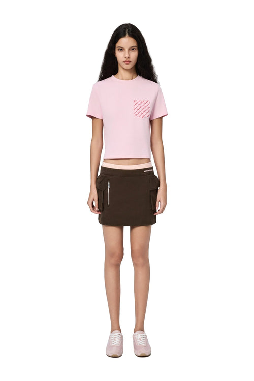 Pink 520 Pocket Embroidered T-shirt - ANN ANDELMAN