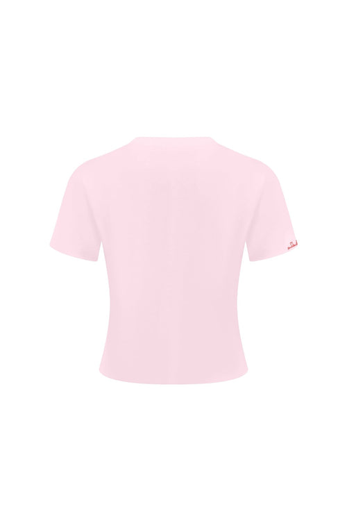 Pink 520 Pocket Embroidered T-shirt - ANN ANDELMAN