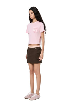 Pink 520 Pocket Embroidered T-shirt - ANN ANDELMAN