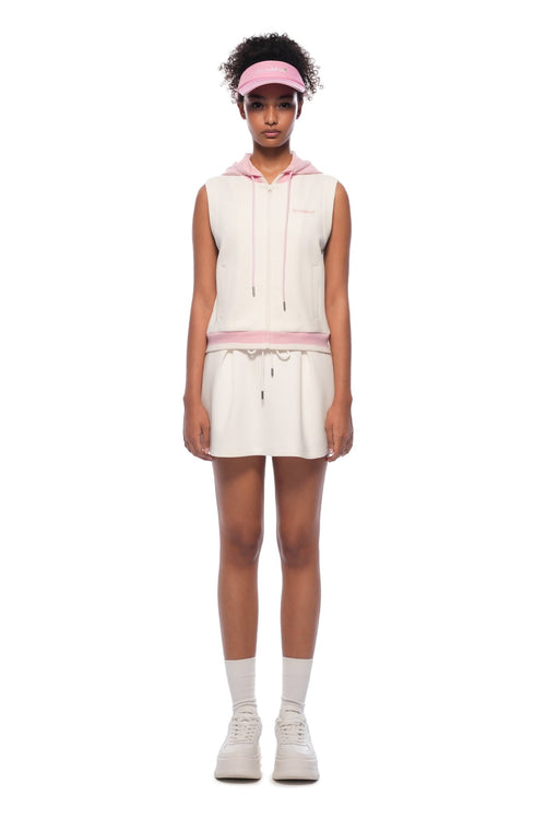 Pink and White Knitted Skirt - ANN ANDELMAN