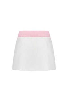 Pink and White Knitted Skirt - ANN ANDELMAN