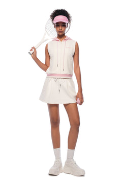 Pink and White Knitted Skirt - ANN ANDELMAN