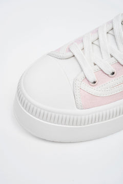 Pink Classic Court Platform Canvas - ANN ANDELMAN