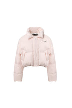 Pink Collared Cropped Down Jacket - ANN ANDELMAN