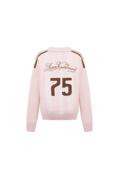 Pink Collared Pullover Sweater - ANN ANDELMAN