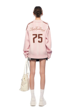 Pink Collared Pullover Sweater - ANN ANDELMAN