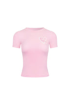 Pink Graffiti Heart Slim Fit T-Shirt - ANN ANDELMAN