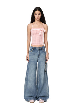 Pink Jacquard Camisole - ANN ANDELMAN
