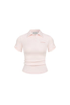 Pink Knotted Sleeve Polo Shirt - ANN ANDELMAN
