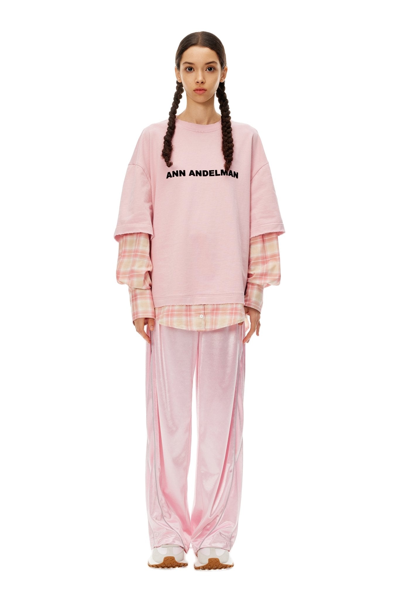 Pink Mock two-piece T-shirt | Ann Andelman Official