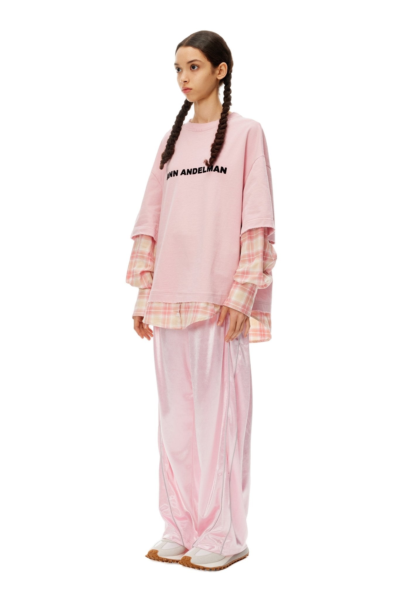 Pink Mock two-piece T-shirt | Ann Andelman Official
