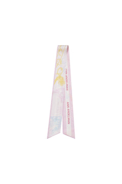 Pink Printed Silk Scarf - ANN ANDELMAN