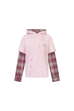 Pink Splatter - paint Faux Two - piece Hoodie - ANN ANDELMAN