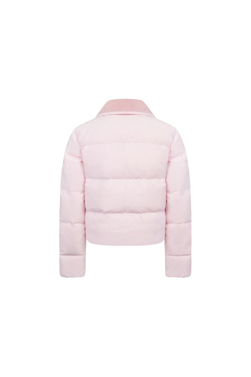 Pink Stand - up Collar Slim - fit Down Jacket - ANN ANDELMAN