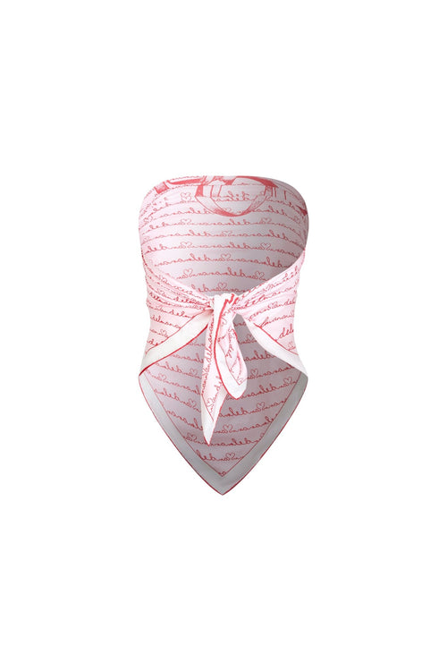 Pink Strapless Scarf - ANN ANDELMAN