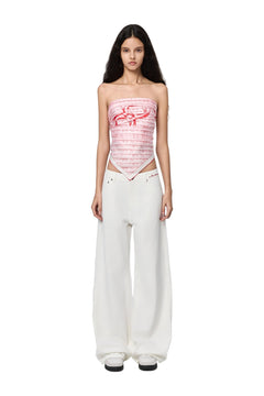 Pink Strapless Scarf - ANN ANDELMAN