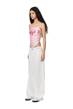Pink Strapless Scarf - ANN ANDELMAN