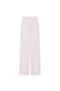 Pink Structural Curved Cargo Pants - ANN ANDELMAN