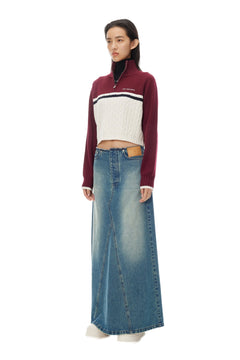 Red High - Neck Sweater - ANN ANDELMAN