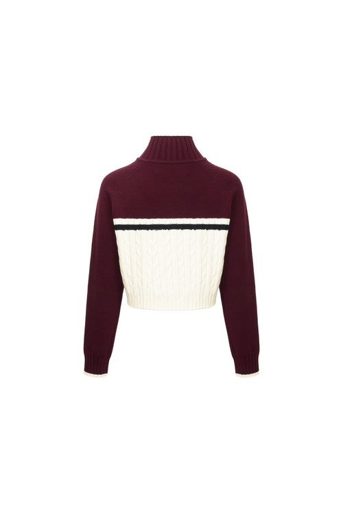 Red High - Neck Sweater - ANN ANDELMAN