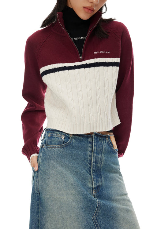 Red High - Neck Sweater - ANN ANDELMAN