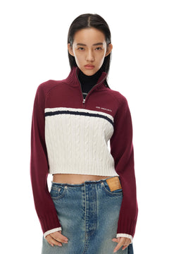 Red High - Neck Sweater - ANN ANDELMAN
