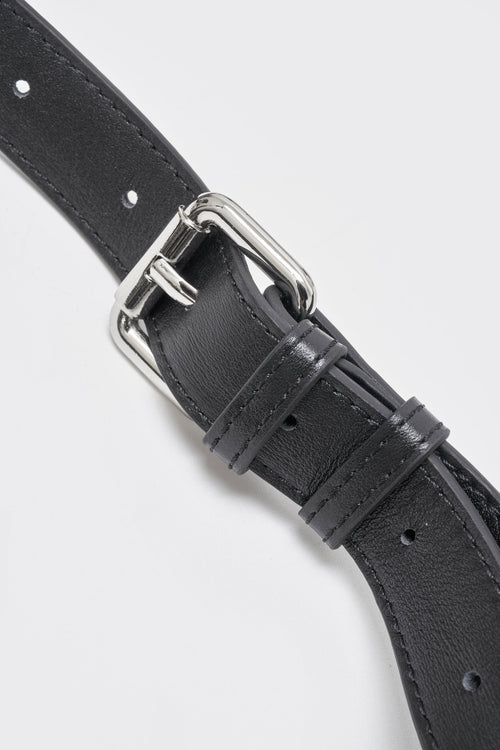 Rover Black Multi - pocket Ruffled Underarm Bag - ANN ANDELMAN